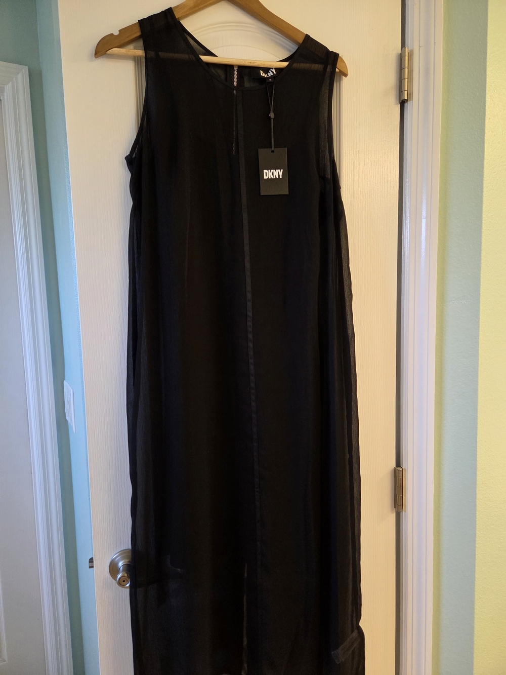 DKNY Sleeveless Black Maxi Dress